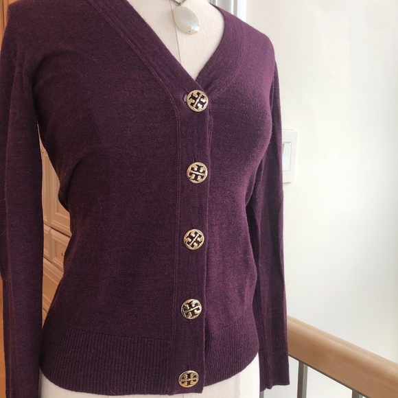 Tory Burch Sweaters - Tory Burch Merino Wool V-Neck 'Simone' Cardigan